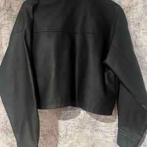 Wild Fable Sleek Faux Black Leather Jacket